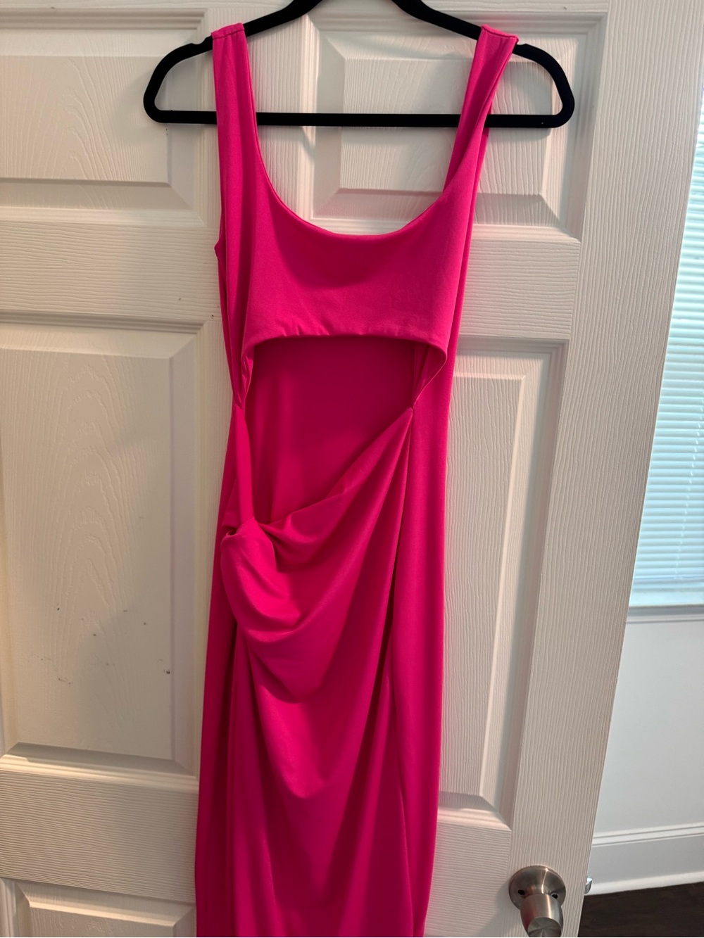 Women’s Fuchsia Cutout Draped Dress